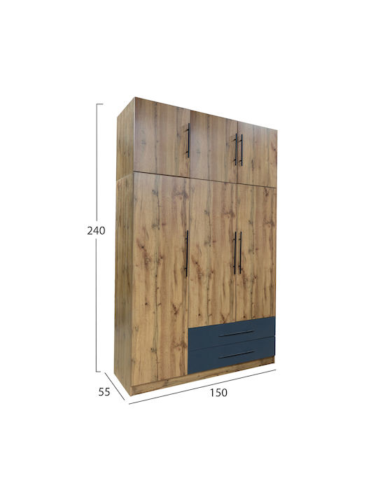 Σετ Κρεβατοκάμαρας Carys Γκρι 160x200εκ. 5τμχ