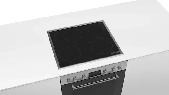 Bosch Plită Ceramică cu Ramă Autonomă Inox 58.3x51.3cm