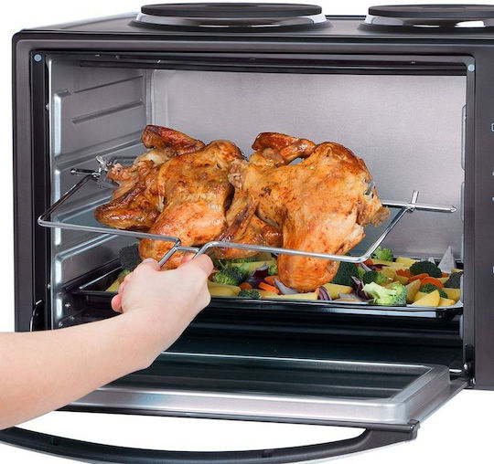 First Austria Electric Countertop Oven 45lt with 2 Burners and Hot Air Function