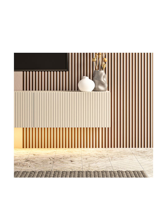 TV-Ständer mit LED-Beleuchtung Weiß M180xT31xH28cm