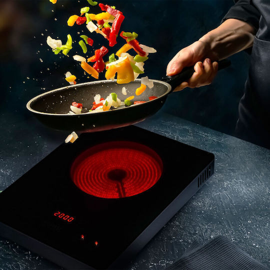 First Austria Ceramic Countertop Single Burner Black