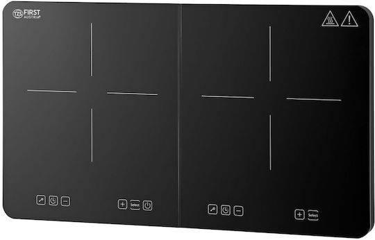 First Austria FA-5095-5 Kochplatten Herdtyp Induktion Doppel Schwarz