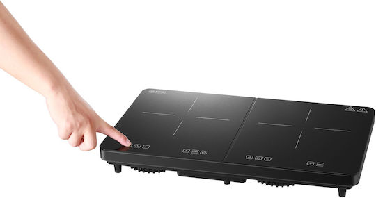 First Austria FA-5095-5 Kochplatten Herdtyp Induktion Doppel Schwarz