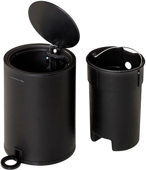 Sealskin Plastic Bathroom Bin Soft Close 3l Black