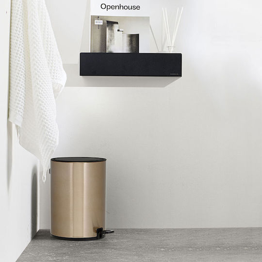 Sealskin Plastic Bathroom Bin Soft Close 3l Bronze