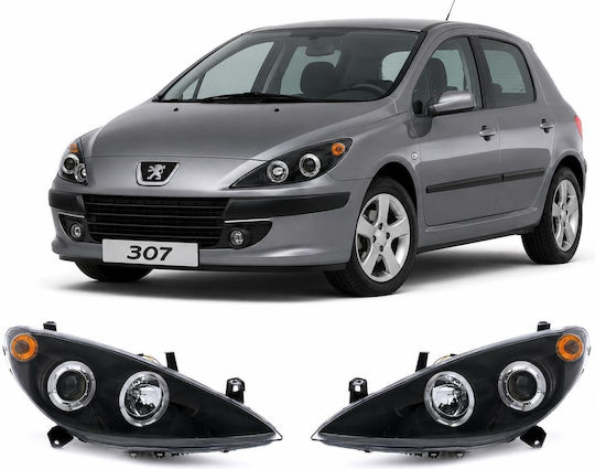 Set Lumini Frontale Peugeot 307 2001 2006 Negre