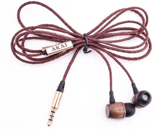Akai Proffesional Btew200f In-ear Handsfree Earphones with 3.5mm Connector Brown