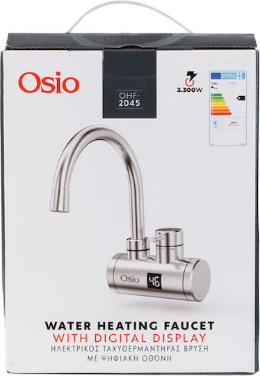 Osio Wall Mounted Electric Single-Phase Instant Heater Tap for Bathroom 3.3kW