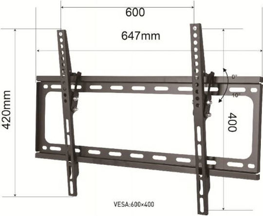 Osio OSM-5834 Βάση Τηλεόρασης Τοίχου έως 65" και 35kg