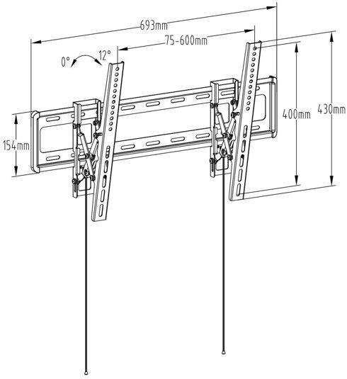 Osio OSM-7992 Βάση Τηλεόρασης Τοίχου έως 70kg
