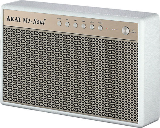 Akai Proffesional M3-Soul Bluetooth Speaker 20W with Battery Life up to 15 hours White