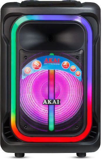 Akai Proffesional Ηχείο Karaoke με Ασύρματα Μικρόφωνα και Εφέ Φωτισμού ABTS-15 Pro Volcano Μαύρο