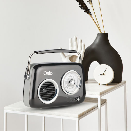 Osio OPR-3040B Retro Φορητό Ραδιόφωνο Επαναφορτιζόμενο με Bluetooth και USB Μαύρο