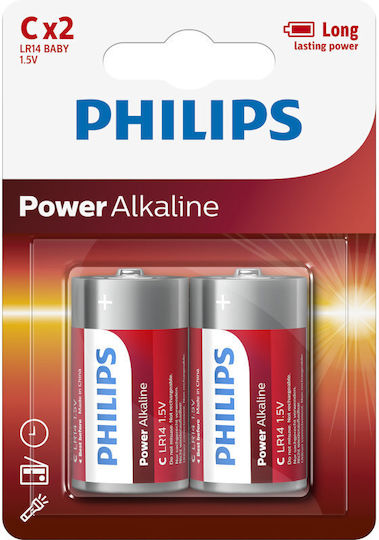 Μπαταρίες Αλκαλικές Philips C 2 Τεμ