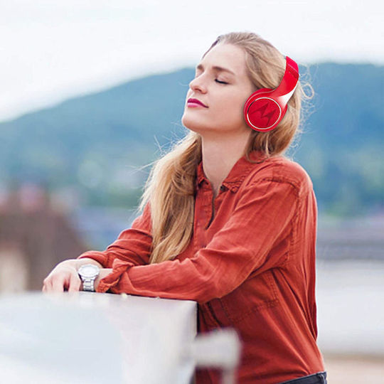 Motorola Escape 220 Bluetooth Wireless Over Ear Headphones with 24 hours of Operation Red