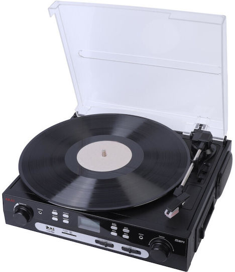 Akai Proffesional ATT-15C Turntables with Preamp and Built-in Speakers Black