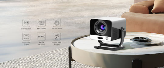 HP MC475 Mini Projector LCD Λάμπας LED με Wi-Fi και Ενσωματωμένα Ηχεία