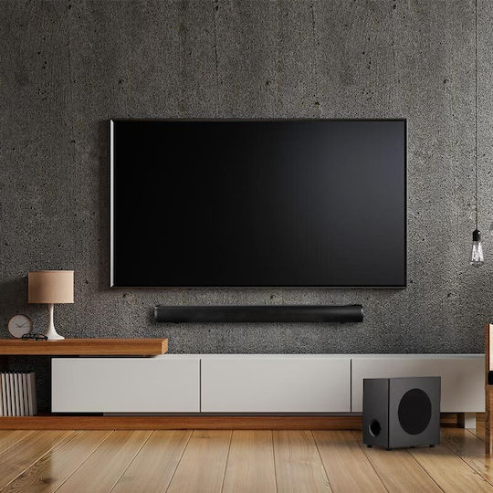 Osio OSBT-9060 Soundbar 2.0 Bluetooth και HDMI 15W με Ασύρματο Subwoofer και Τηλεχειριστήριο Μαύρο