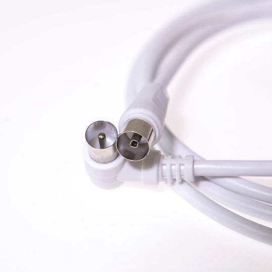 Osio Antenna Cable Coax male - Coax female White 2.5m (OSK-1330) 1pcs