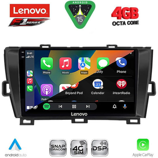 Lenovo Car Audio System for Toyota Prius 2009-2015 Bluetooth USB WiFi GPS Apple CarPlay Android Auto with 9" Touch Screen