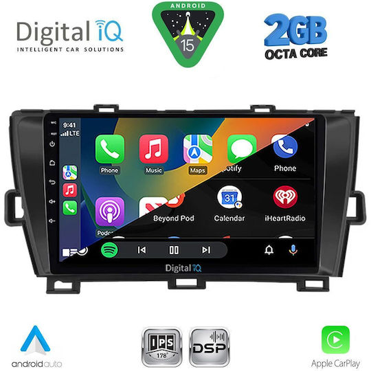 Digital IQ Ηχοσύστημα Αυτοκινήτου για Toyota Prius 2009-2015 (Bluetooth/USB/WiFi/GPS/Apple-Carplay/Android-Auto) με Οθόνη Αφής 9"