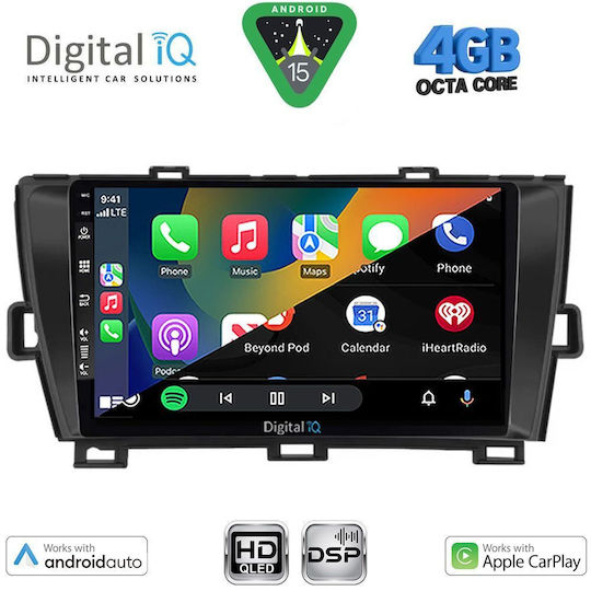 Digital IQ Ηχοσύστημα Αυτοκινήτου για Toyota Prius 2009-2015 (Bluetooth/USB/WiFi/GPS/Apple-Carplay/Android-Auto) με Οθόνη Αφής 9"