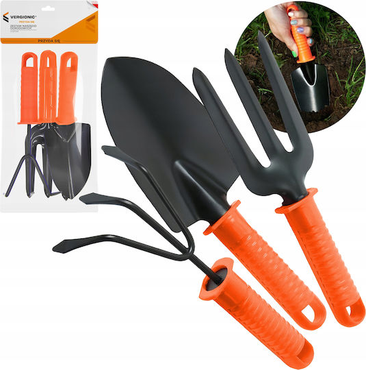 Garden Tool Set Rake Trowel Spade 3in1 Mini Garden Set