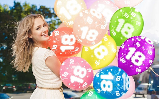 Set 5 Baloane Numere Latex Bej 40 cm