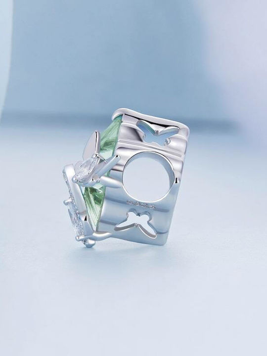 Pandora Charm in Green Silver
