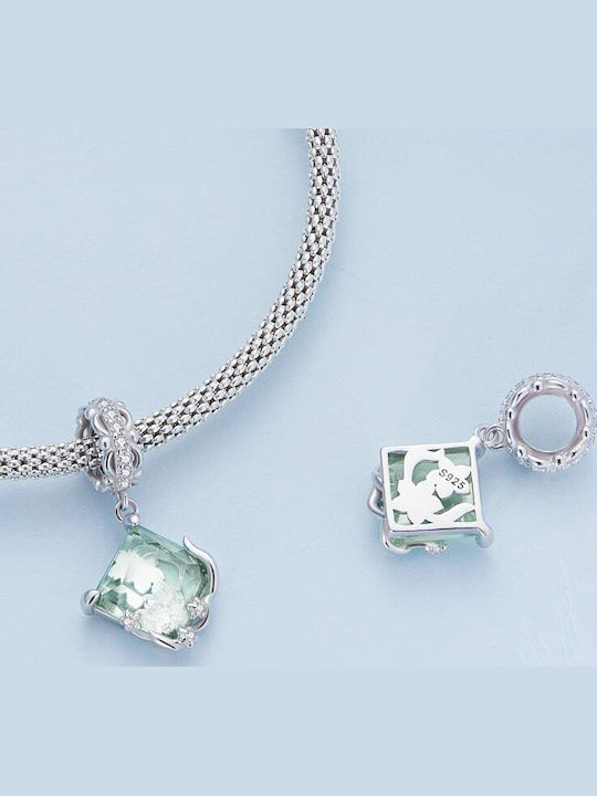 Pandora Silber Hängende Charm Grün