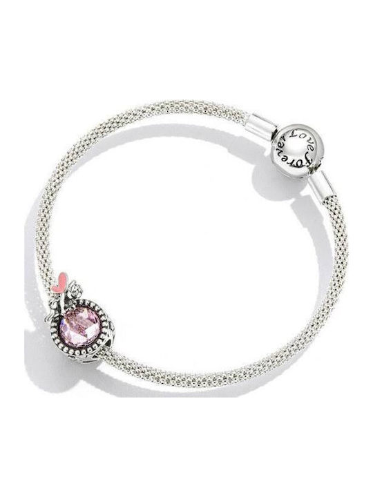 Pandora Charm Silver Pink