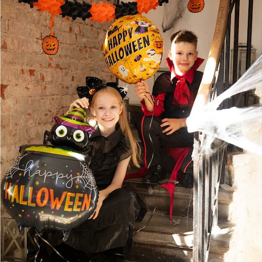 Baloane Halloween Folie Jumbo Portocalii Happy 79 cm