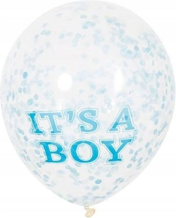 Set of 6 Baby Birth Latex Transparent Balloons 30cm