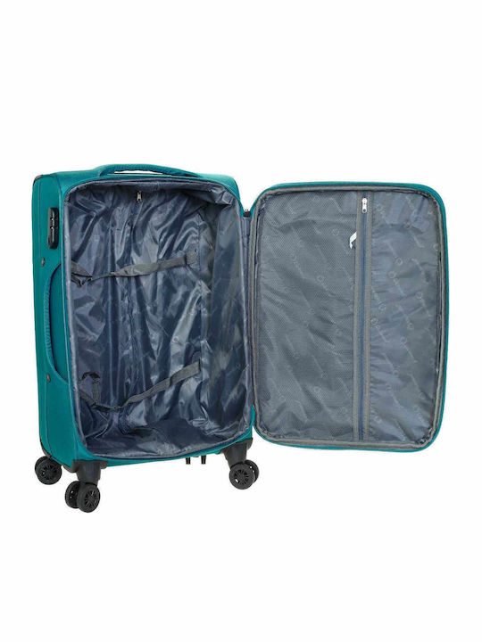 Diplomat Lisbon Fabric Petrol Suitcases Set 3pcs