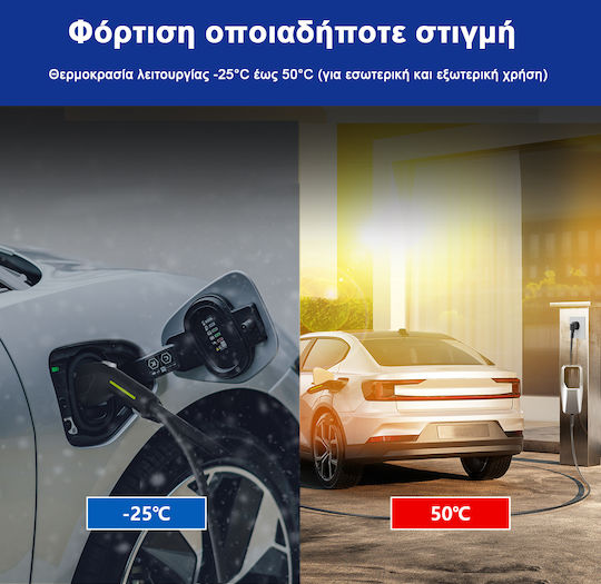 Junsun Încărcător Portabil Cu O Singură Fază 3.5kW Cu Cablu Încorporat 8m Tipul 2