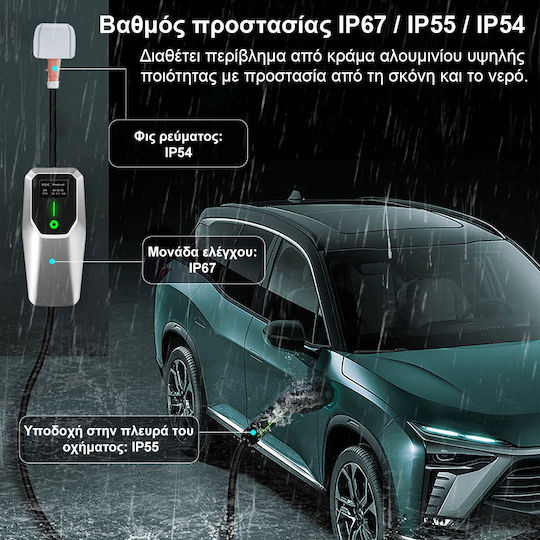 Junsun Portable Three-Phase 11kW Charger With Built-in 5m Type 2 Cable