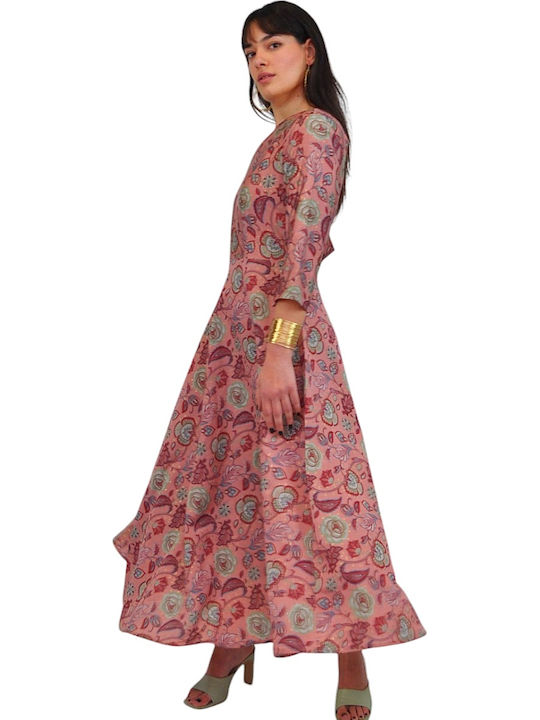 Summer Maxi Dress with Floral Pattern