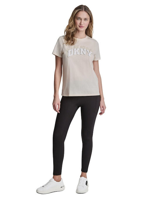 Logo Women's Cotton Short Sleeve Blouse Ecru