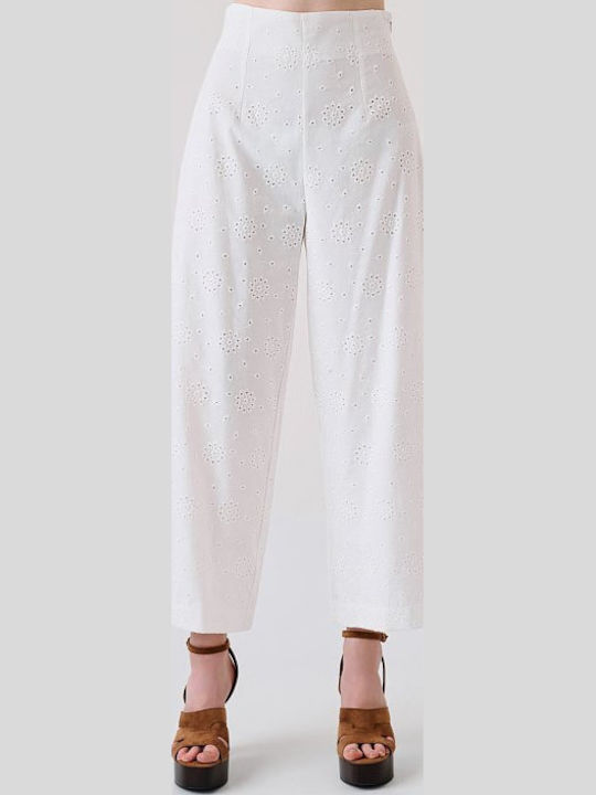 Désirée Damen Hochbund Baumwoll-Set Pantaloons mit Gummiband in Schlank Passform Weiß