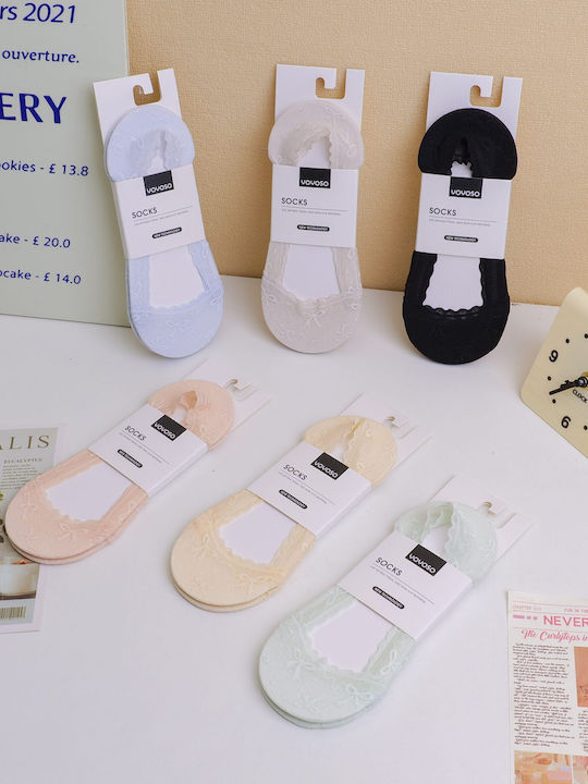 Mädchenfeine Socken Miu Schleife Spitze Kurze Set 2 Stück Grün