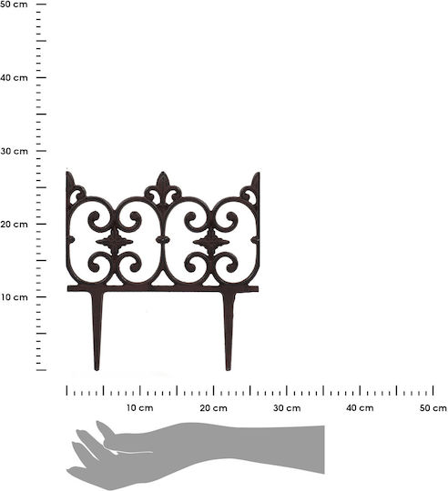 Cast Iron Garden Fence 26.5x28 Cm