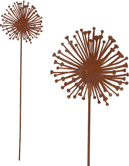 Metal Dandelion On A Spike H37 Cm