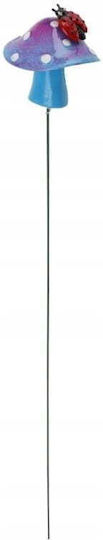 Decorative Garden Pick Mushroom Ornament On A Stick 42 Cm
