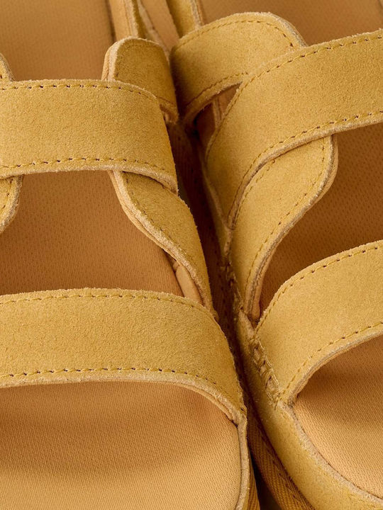 Goldenstar Дамски Сандали Flatforms Жълти