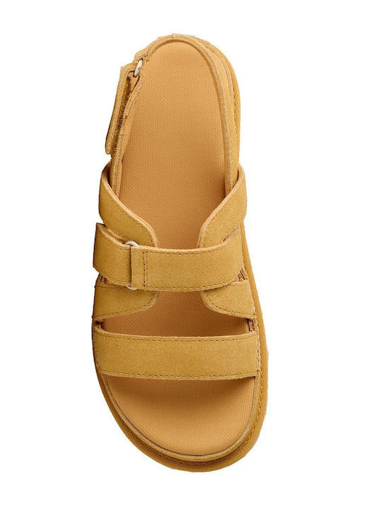 Goldenstar Дамски Сандали Flatforms Жълти