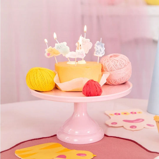 Lumanări Colorate Pentru Tort Cupcake Pisică Petrecere De Ziua De Naștere 6 Bucăți
