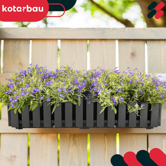 Kotarbau Σετ 6 Ζαρντινιέρες Ξύλινες Gray Kotarbau Σετ 6 Ζαρντινιέρες Ξύλινες Gray