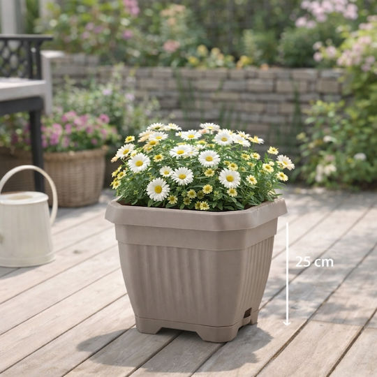 Galicja Kunststoff-Blumentopf Beige Galicja Kunststoff-Blumentopf Beige