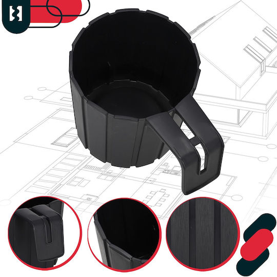 Kotarbau Set of 4 Plastic Flower Pots Anthracite