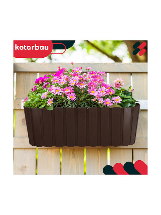 Kotarbau Σετ 2 Γλάστρες Πλαστικές Rustic Brown